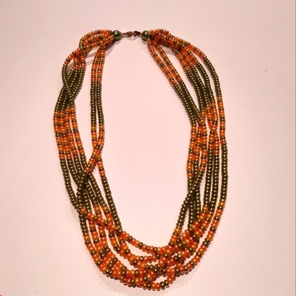 LADY REMINGTON Vintage Six Strand Beaded necklace NEW